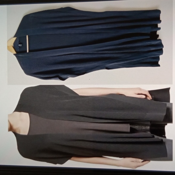 Eileen Fisher Charcoal Open Cardigan Kimono Travel Tensel Layer Womens Large/XL - Picture 1 of 8